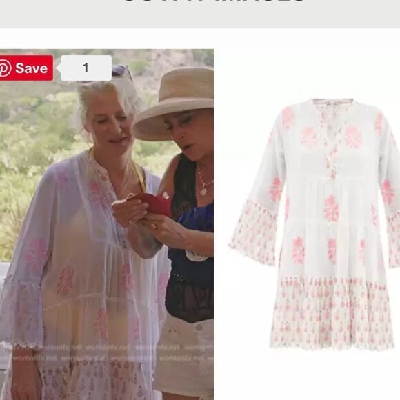 Juliet Dunn Tiered White Floral Bell Sleeve cotton Voile Mini Dress 1 - Picture 5 of 5